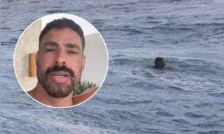 Imagem ilustrativa da imagem Cauã Reymond passa sufoco em praia da Indonésia: 'Uma hora e meia nadando'