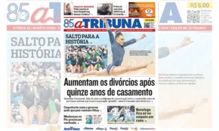 Imagem ilustrativa da imagem Confira os destaques do jornal A Tribuna desta quarta-feira