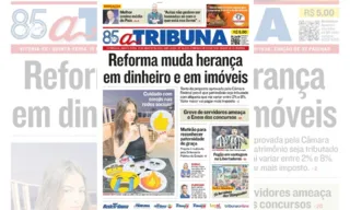 Imagem ilustrativa da imagem Confira os destaques do jornal A Tribuna desta quinta-feira