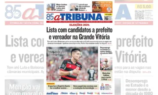 Imagem ilustrativa da imagem Confira os destaques do jornal A Tribuna desta sexta-feira