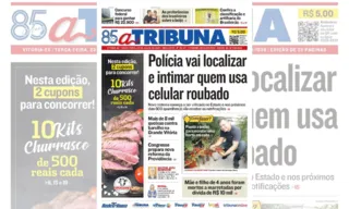 Imagem ilustrativa da imagem Confira os destaques do jornal A Tribuna desta terça-feira