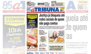 Imagem ilustrativa da imagem Confira os destaques do jornal A Tribuna desta terça-feira