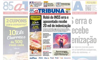 Imagem ilustrativa da imagem Confira os destaques do jornal A Tribuna desta terça-feira