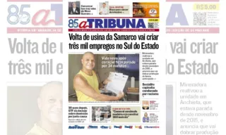 Imagem ilustrativa da imagem Confira os destaques do jornal A Tribuna deste sábado