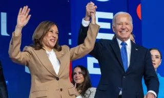 Imagem ilustrativa da imagem Em tom de despedida, Biden enaltece legado e passa bastão para Kamala Harris