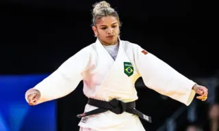 Imagem ilustrativa da imagem Larissa Pimenta derrota campeã mundial e conquista medalha de bronze no judô