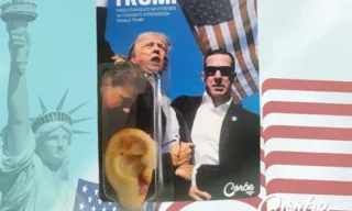 Imagem ilustrativa da imagem Loja de brinquedos de SP lança 'orelha do Trump' para colecionadores