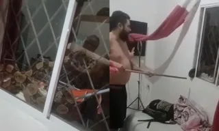 Imagem ilustrativa da imagem VÍDEO | Adolescente encontra jiboia na janela do quarto em Cariacica