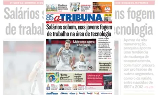 Imagem ilustrativa da imagem Veja os destaques do jornal A Tribuna deste domingo, dia 04 de agosto