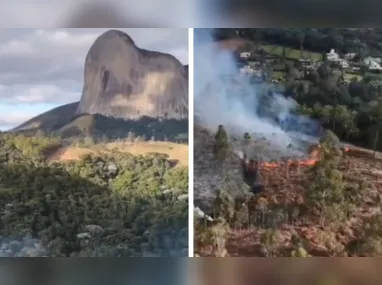 Imagem ilustrativa da imagem Bombeiros combatem incêndio em vegetação em Pedra Azul