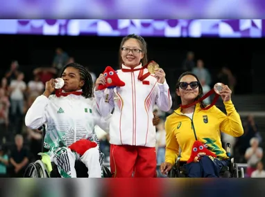 Tayana Medeiros foi a campeã no halterofilismo, na categoria até 86 kg