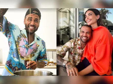 Imagem ilustrativa da imagem Mulher de Daniel Alves posta primeiras fotos com jogador após prisão: 'Felizes'