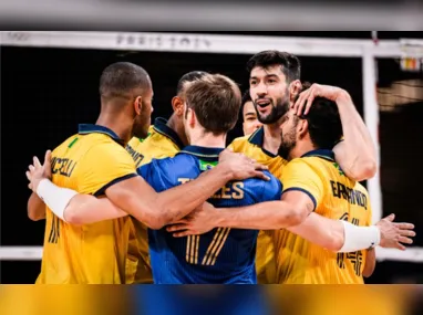 Imagem ilustrativa da imagem Seleção masculina de vôlei atropela Egito e se classifica em Paris