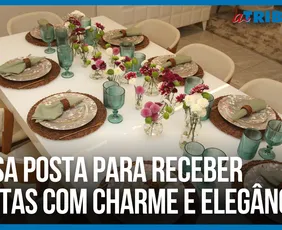 Imagem ilustrativa da imagem Mesa posta para receber visitas com charme e elegância