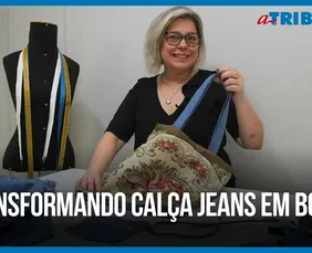 Imagem ilustrativa da imagem Veja como transformar calça jeans em bolsas