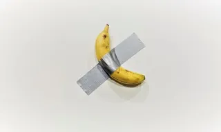 Imagem ilustrativa da imagem Como uma banana com fita adesiva se valorizou a ponto de ser vendida por R$ 8,7 mi