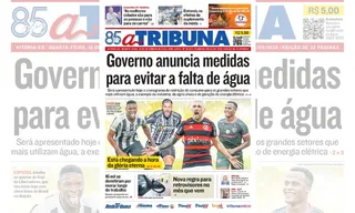 Imagem ilustrativa da imagem Confira os destaques do jornal A Tribuna desta quarta-feira