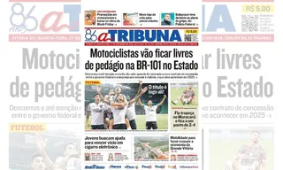 Imagem ilustrativa da imagem Confira os destaques do jornal A Tribuna desta quarta-feira