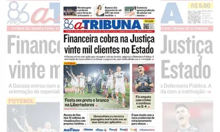 Imagem ilustrativa da imagem Confira os destaques do jornal A Tribuna desta quinta-feira