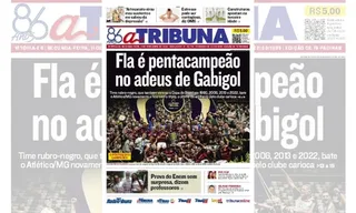 Imagem ilustrativa da imagem Confira os destaques do jornal A Tribuna desta segunda-feira