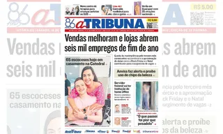 Imagem ilustrativa da imagem Confira os destaques do jornal A Tribuna deste sábado