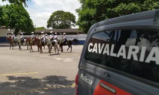 Imagem ilustrativa da imagem Policial militar é hospitalizado após acidente com cavalo na Serra