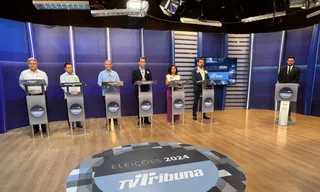 Imagem ilustrativa da imagem Debate a prefeito de Vitória na TV Tribuna: segurança foi o assunto mais discutido