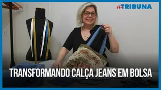 Imagem ilustrativa da imagem Veja como transformar calça jeans em bolsas