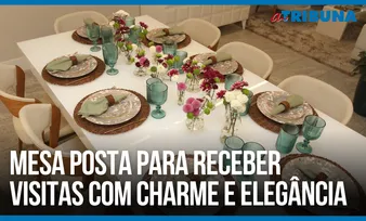 Imagem ilustrativa da imagem Mesa posta para receber visitas com charme e elegância