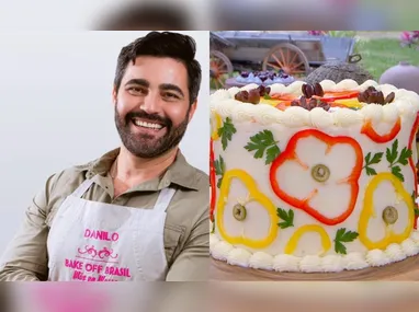 Danilo Guerini fez um bolo de moqueca capixaba no Bake Off Brasil