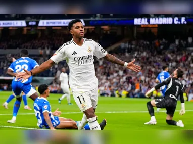 Imagem ilustrativa da imagem Rodrygo faz gol e Real Madrid larga à frente do Atlético nas oitavas da Champions