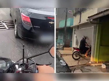 Motocicleta foi removida a um pátio autorizado por licenciamento vencido e o condutor foi liberado