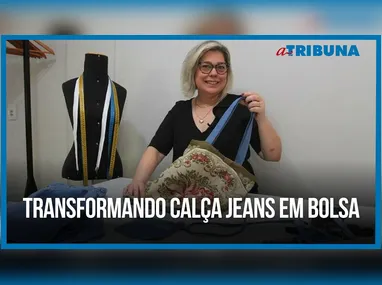 Imagem ilustrativa da imagem Veja como transformar calça jeans em bolsas