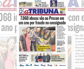 Imagem ilustrativa da imagem Confira os destaques do jornal A Tribuna desta quarta-feira