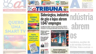 Imagem ilustrativa da imagem Confira os destaques do jornal A Tribuna desta sexta-feira