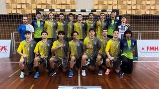 Imagem ilustrativa da imagem Seleção capixaba de handebol é vice-campeã brasileira no masculino