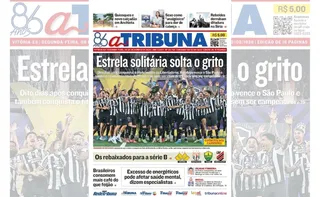 Imagem ilustrativa da imagem Confira os destaques do jornal A Tribuna desta segunda-feira