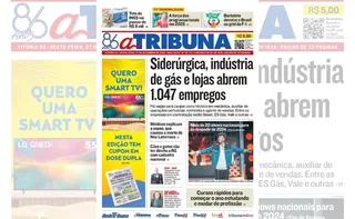 Imagem ilustrativa da imagem Confira os destaques do jornal A Tribuna desta sexta-feira