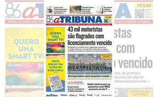 Imagem ilustrativa da imagem Confira os destaques do jornal A Tribuna desta terça-feira