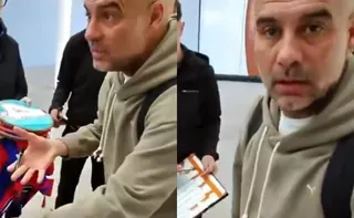 Imagem ilustrativa da imagem Guardiola se irrita e discute com torcedores que pediam autógrafos; veja