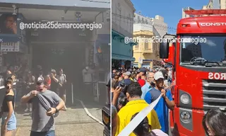 Imagem ilustrativa da imagem Incêndio atinge Galeria Pagé, em SP, e deixa três feridos. Veja vídeo