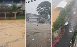 Imagem ilustrativa da imagem VÍDEO | Chuva forte causa alagamentos na Grande Vitória