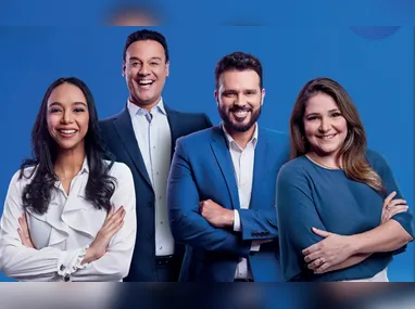 Amanda e David, ao lado dos filhos,  ficaram ligadinhos nas novidades da TV Tribuna/Band