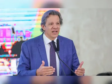 Ministro da Fazenda, Fernando Haddad, durante coletiva de imprensa para detalhar pacote de corte de gastos