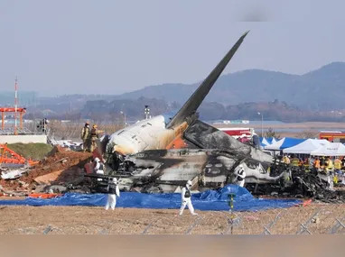 Imagem ilustrativa da imagem Especialistas questionam causa de acidente aéreo na Coreia do Sul