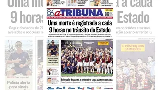 Imagem ilustrativa da imagem Confira os destaques do jornal A Tribuna desta segunda-feira