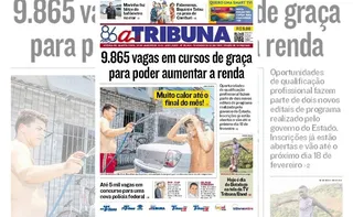 Imagem ilustrativa da imagem Confira os destaques do jornal A Tribuna desta quarta-feira