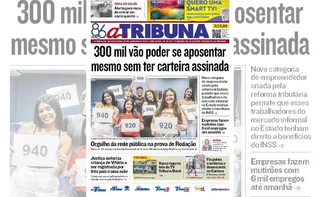 Imagem ilustrativa da imagem Confira os destaques do jornal A Tribuna desta quinta-feira