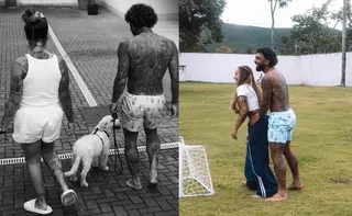 Imagem ilustrativa da imagem Gabigol posta fotos românticas depois de reatar namoro com irmã de Neymar