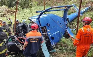 Imagem ilustrativa da imagem Helicóptero cai na Grande São Paulo; piloto e menina são resgatados com vida